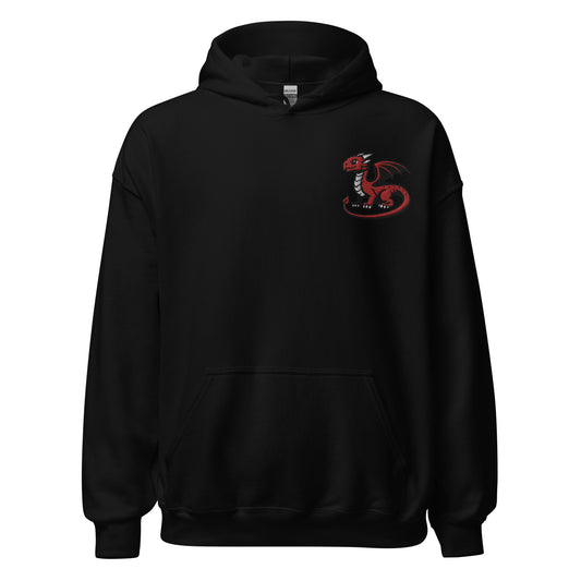 Embroidered Red Dragon Hoodie