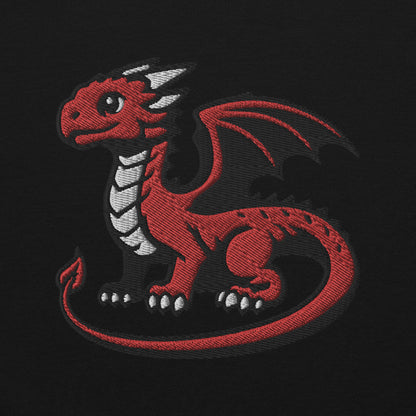 Embroidered Red Dragon Tee